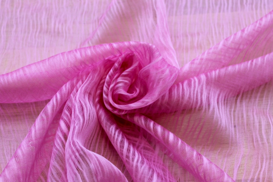 Distressed Silk Cotton - Bubblegum Pink