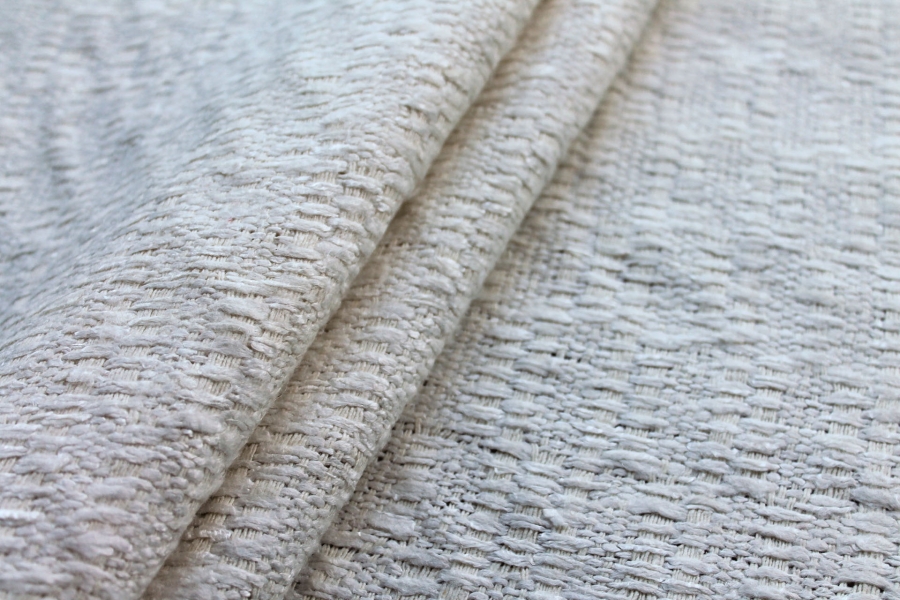 Raw Silk "New Textured Weave" Matka - Natural Ivory