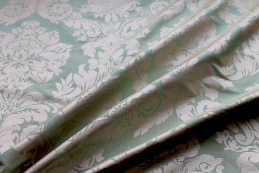 Rococo Printed Silk Dupion - Green