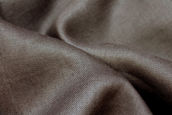 Brown Twill Weave Linen