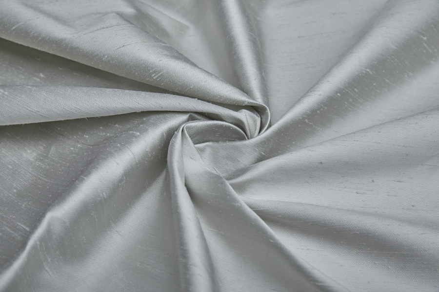 NEW BRIDAL - Warm Silver Silk Shantung