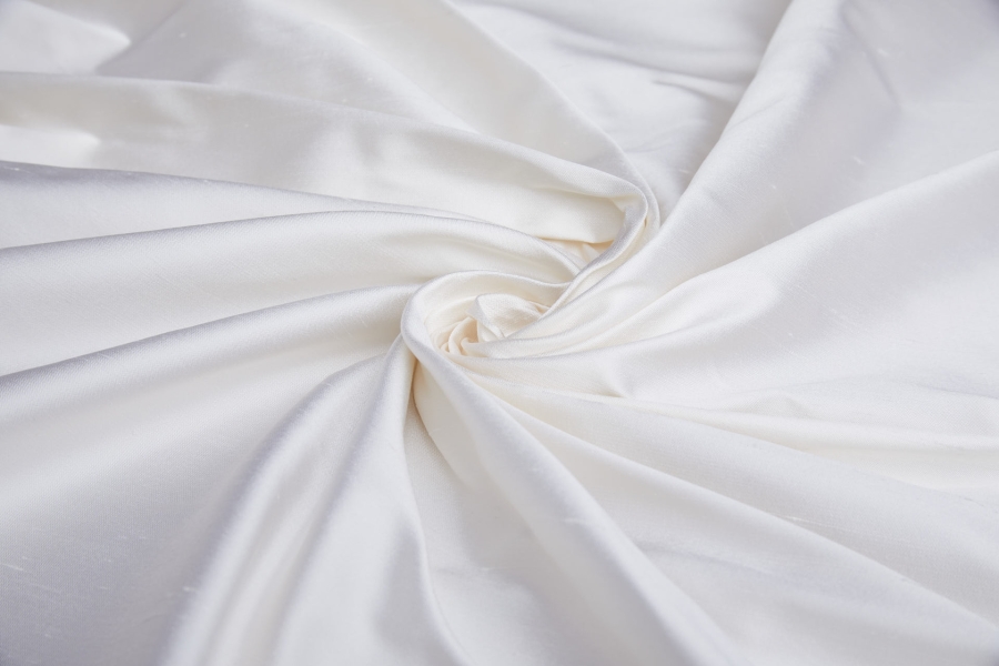 NEW BRIDAL - White Silk Shantung