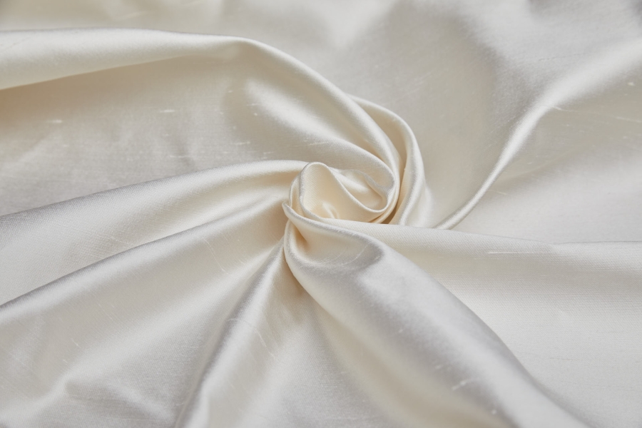 NEW BRIDAL - Ivory Satin Backed Shantung Silk