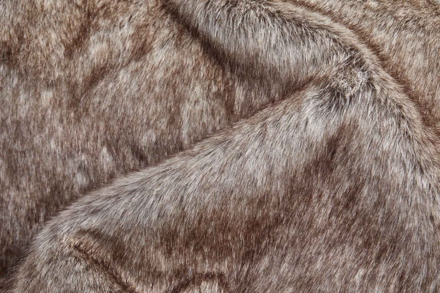 Faux Fur - Medium Pile Grey, Beige and Brown