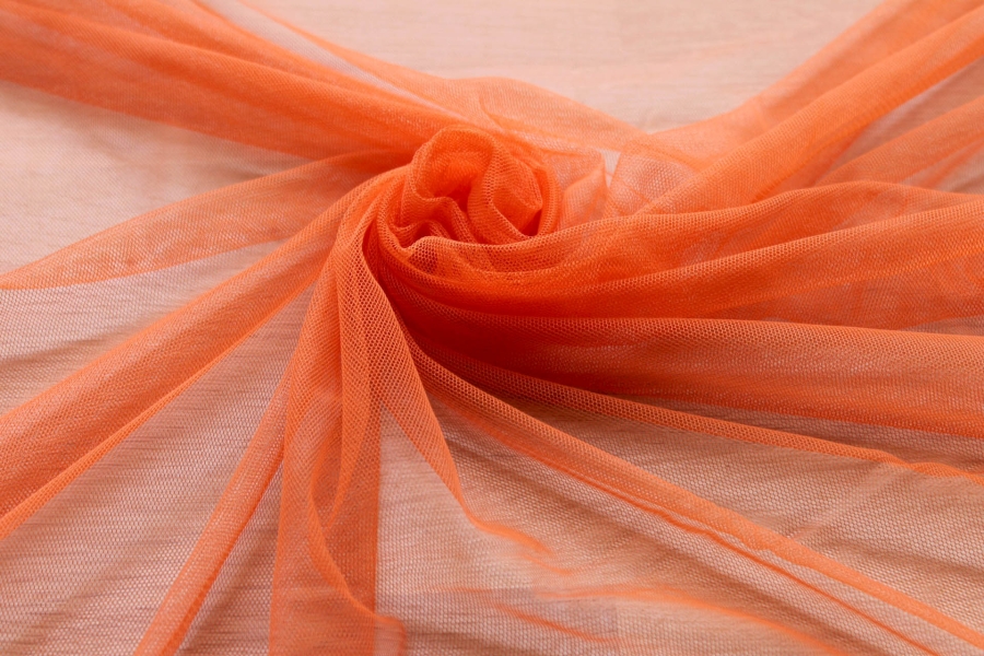 Soft Nylon Tulle - Orange - T27