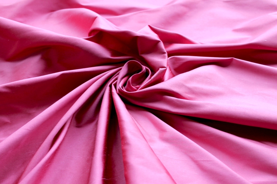 Silk Dupion - Red shot Pink - B42