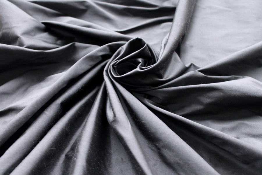 Silk Dupion - Dark Grey - B71 - 138cm wide
