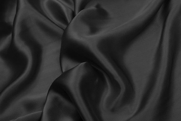 Black Stretch Silk Satin - 105cm wide