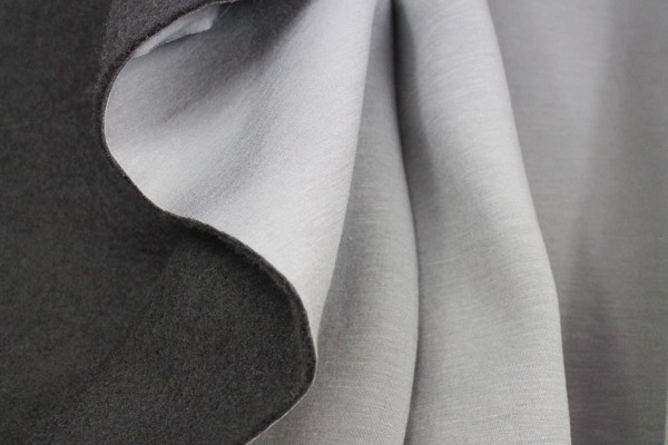 Woolen Bonded Jersey - Slate Grey/Black