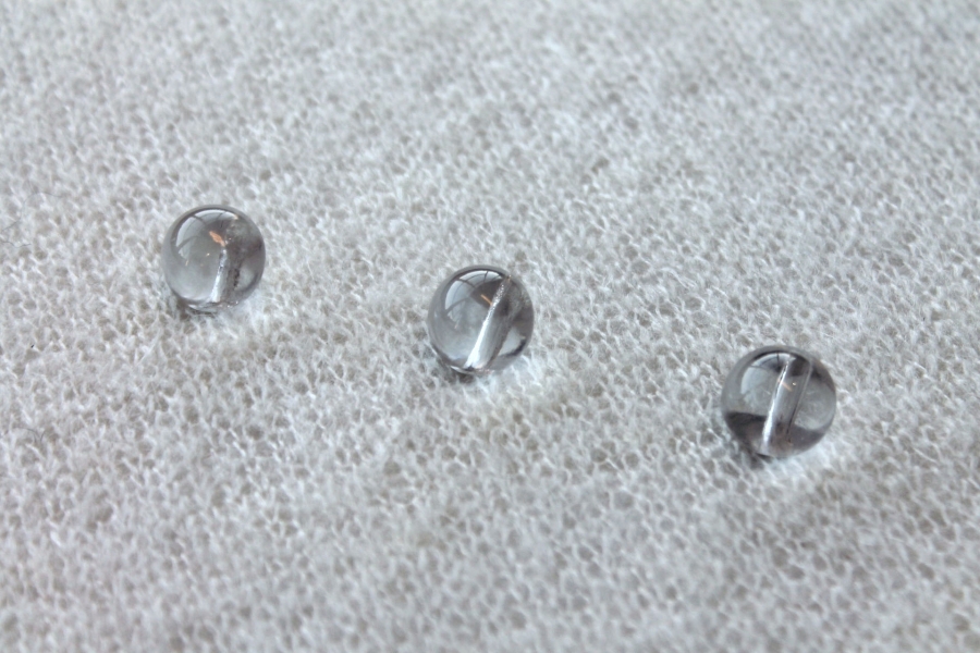 Round Clear Glass "Marble" Button