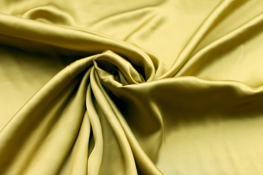 BACK IN STOCK - Chartreuse Silk Satin - 140cm wide