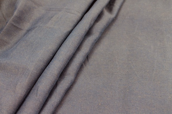 Cotton & Linen Twill - Navy/Brown