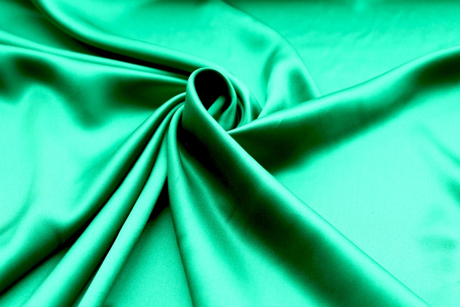Emerald Green Silk Satin - 112cm wide