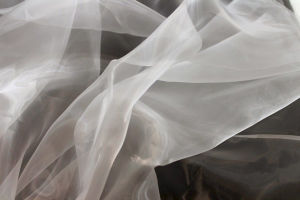 Polyester "Glass" Organza - Ivory
