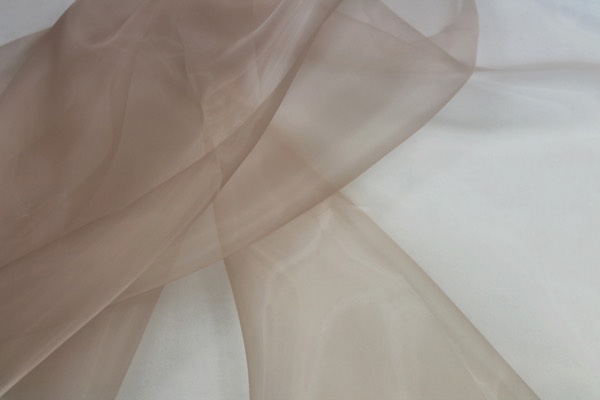 Polyester "Glass" Organza - Nude