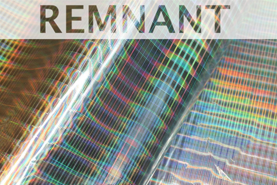 REMNANT - Holographic Metallic Leatherette - Silver - 0.3m Piece