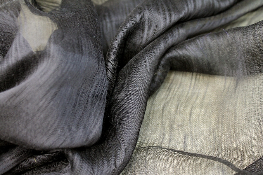 Distressed Silk Cotton - Black