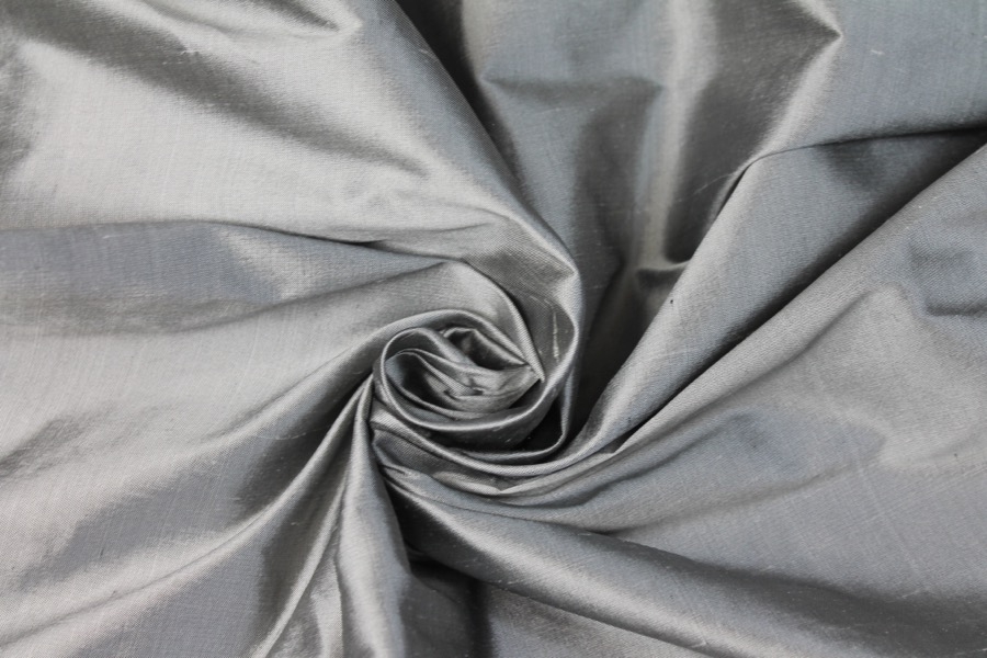 Silk Dupion - Silver Grey  B69 - 140cm wide