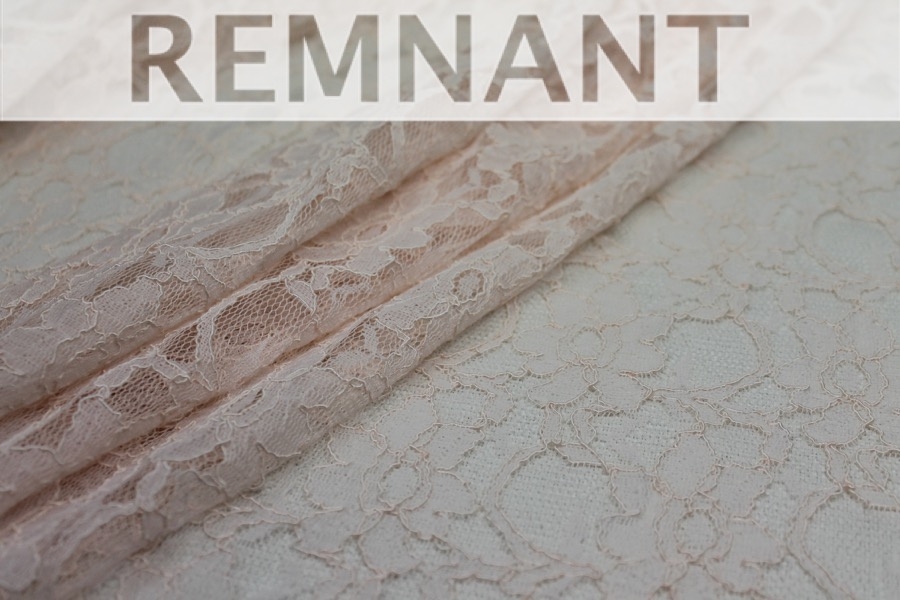 REMNANT - Corded Lace - Blush - 0.6m Piece