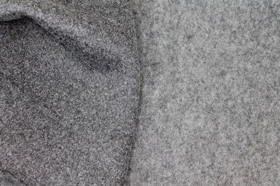 Boiled Wool Jersey Knit - Fluffy Grey