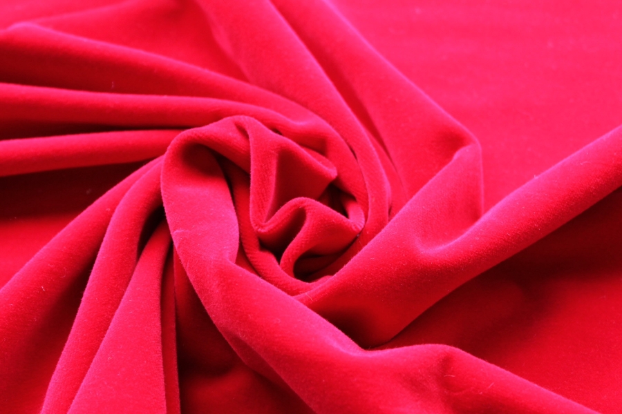 Italian Cotton Velvet - Red