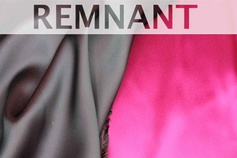 REMNANT - Double Sided Satin - Navy Blue / Magenta - 0.9M PIECE