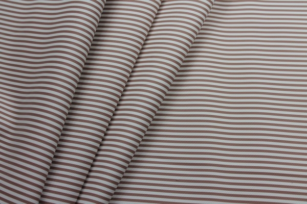 Soft Striped Leatherette - Beige and Ivory