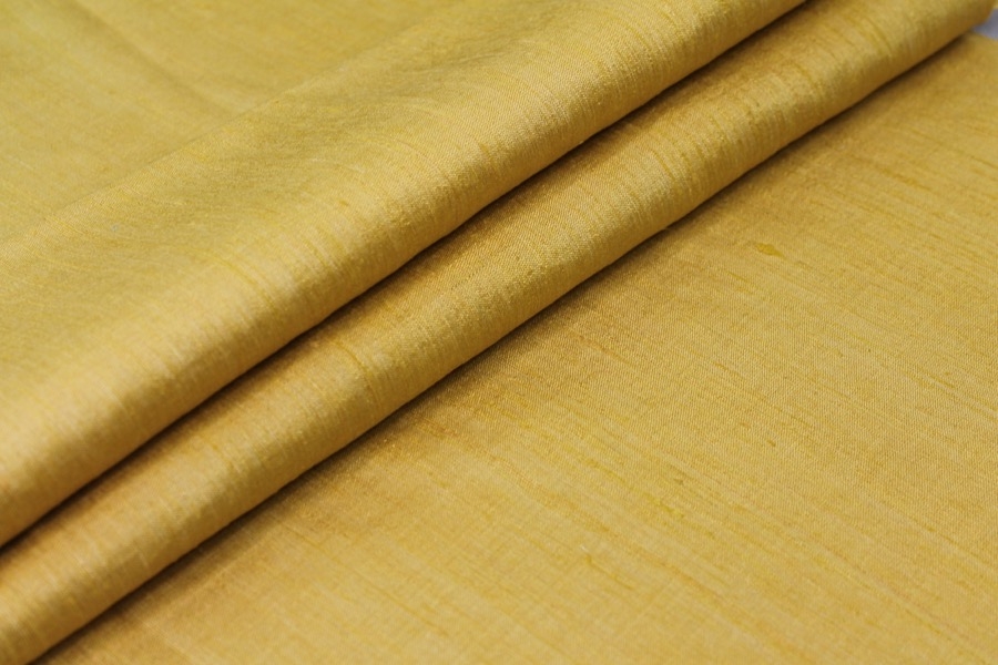 Yellow Textured Raw Silk