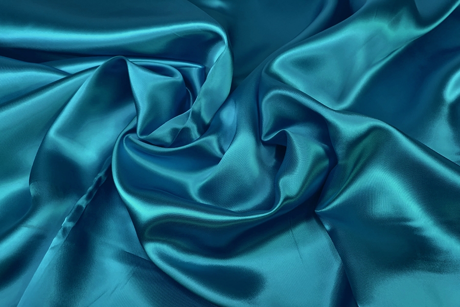 Turquoise Satin Lining 