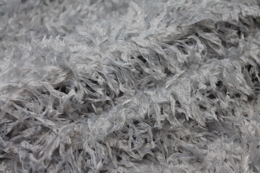 "Faux Feather" Fabric - Blue Grey