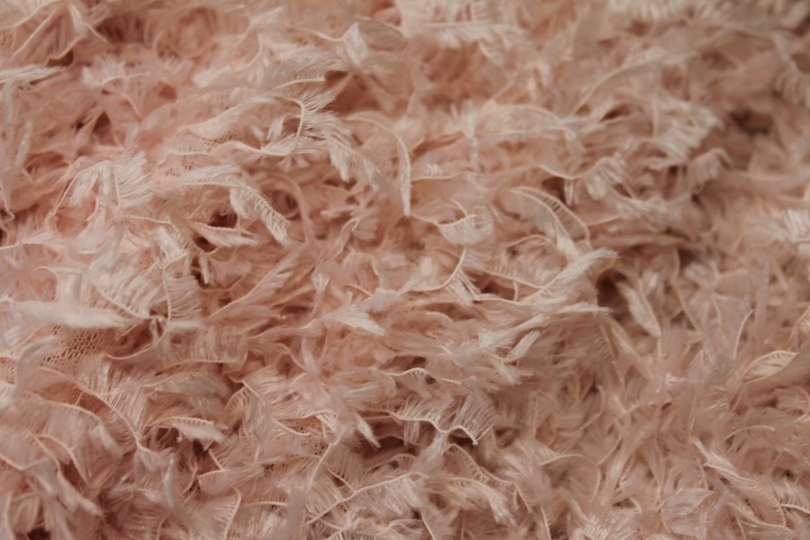 "Faux Feather" Fabric - Pale Pink
