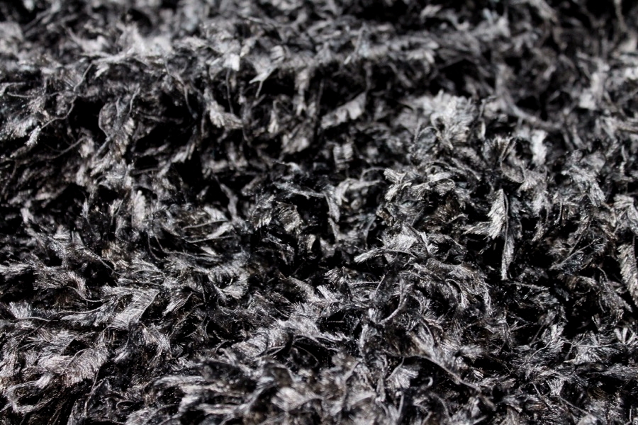 "Faux Feather" Fabric - Black
