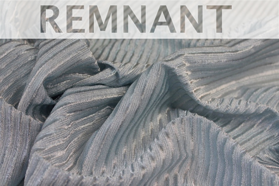 REMNANT - Metallic Stripe Knit Jersey - Pale Blue - 0.9m Piece