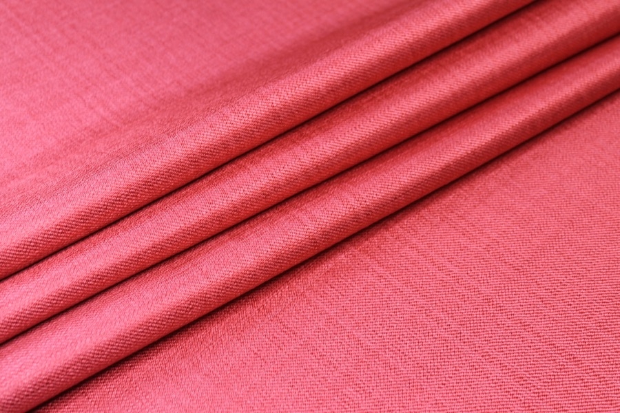Textured Weave Linen - Coral
