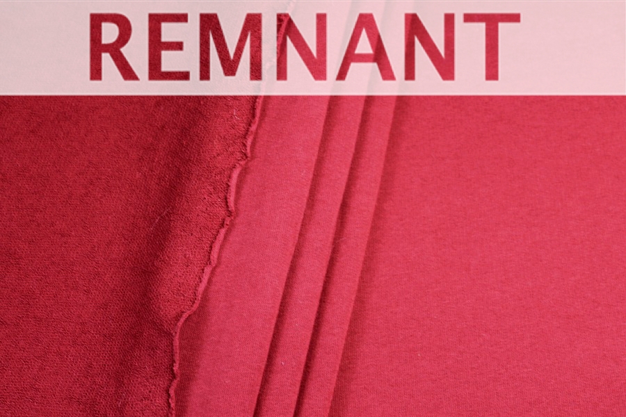 REMNANT - Organic Cotton Sweatshirt Jersey - Wine Red - 1m Piece
