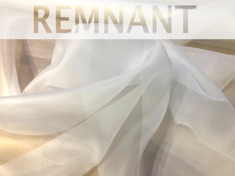 REMNANT - Italian Silk Organza - Ivory - 0.65m Piece