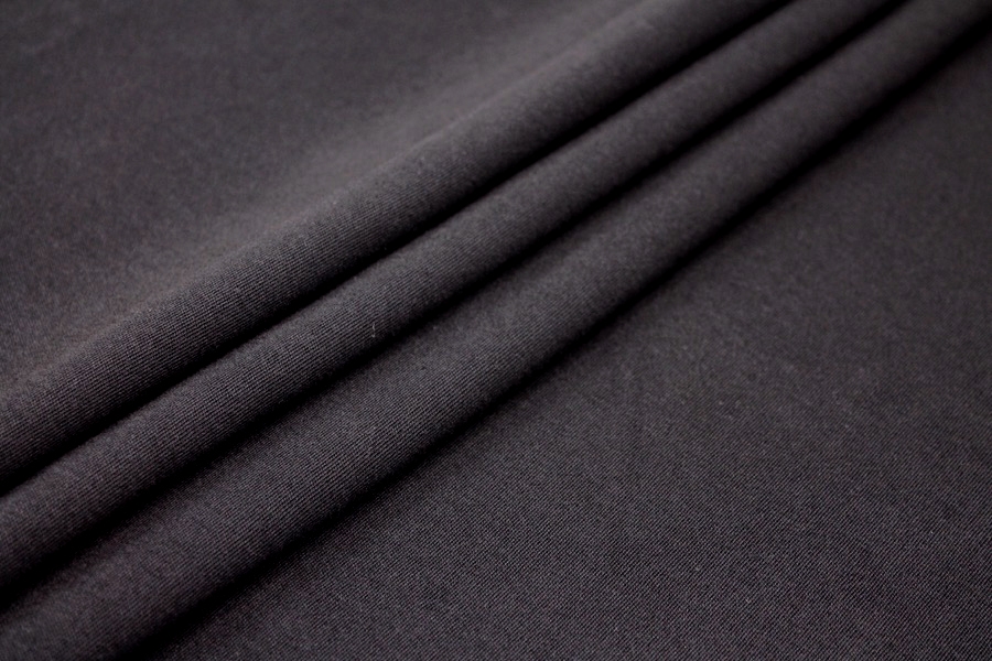 Organic Cotton Interlock Jersey - Black