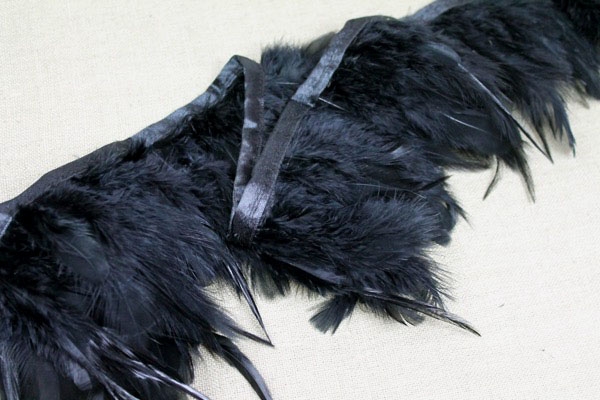 Feather Trim - Black