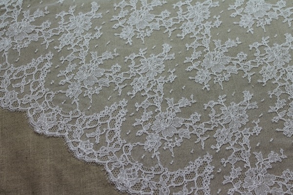 Chantilly Lace - Ivory Double Scallop