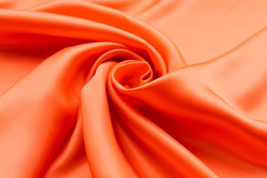 Orange Silk Satin - 112cm wide