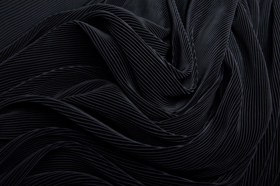 Pleated Fabric - Black
