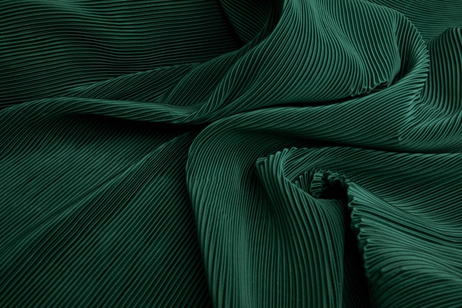Pleated Fabric - Forest Green
