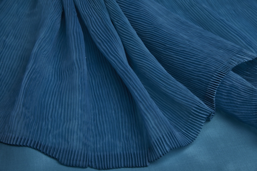 Pleated Poly Organza - Teal