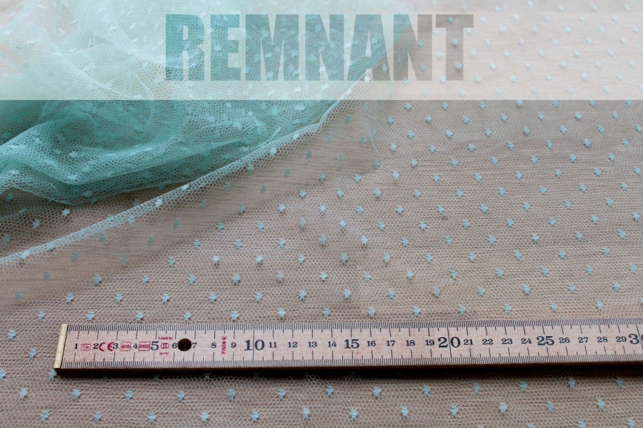 REMNANT - Spot / Dot Tulle - Mint - 1.2m piece