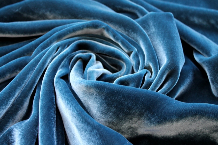 Silk Velvet - Lagoon Blue