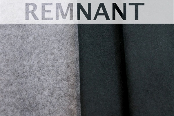 REMNANT - Wool Bonded Jersey - Grey Black - 0.14m Piece