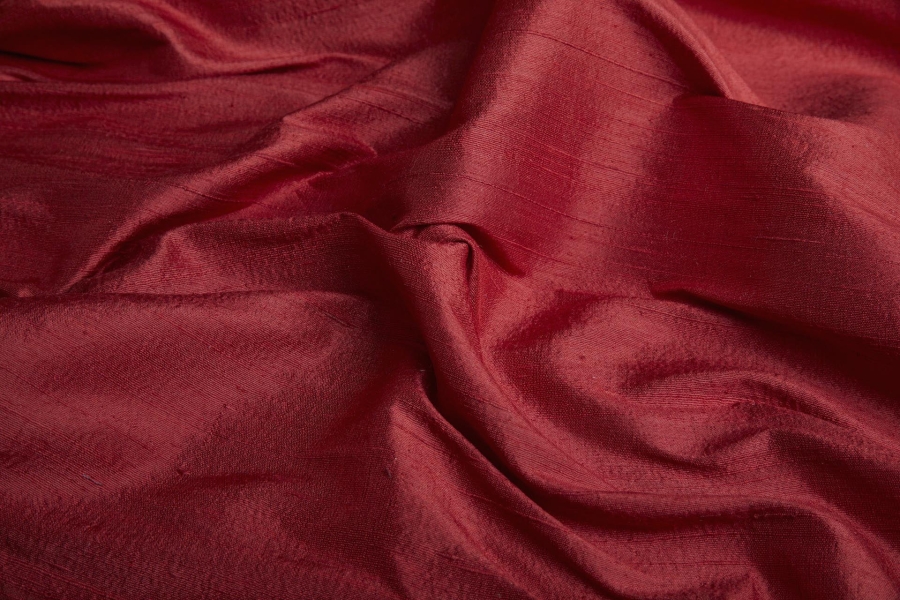 Textured Silk Dupion - Red