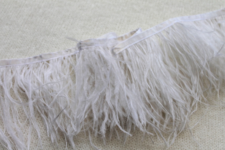 Ostrich Feather Trim - Ivory