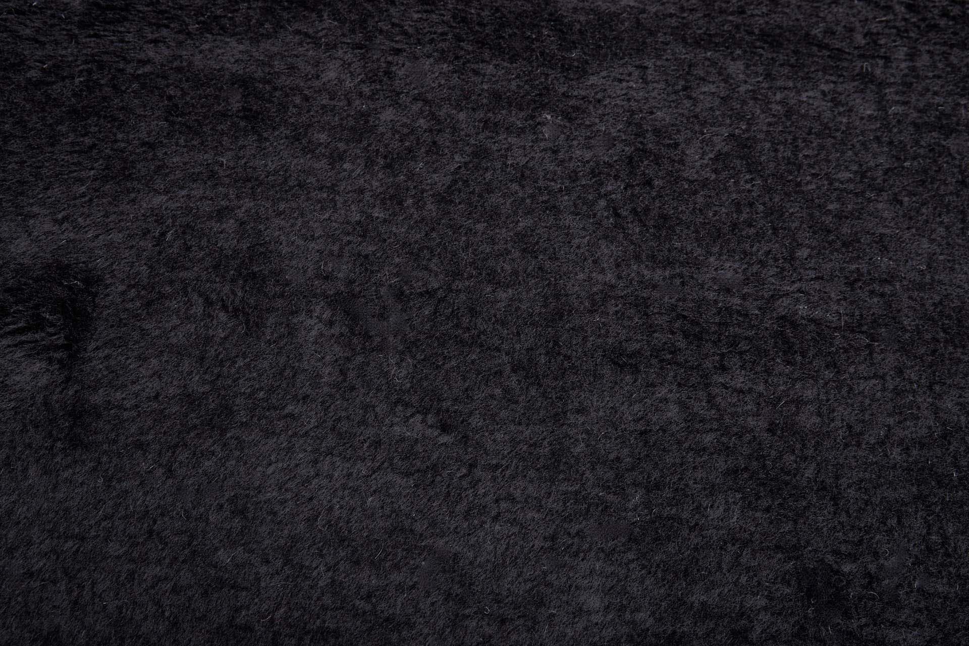 Faux Fur Backed Suedette - Black on Black fabric, image 5 of 5