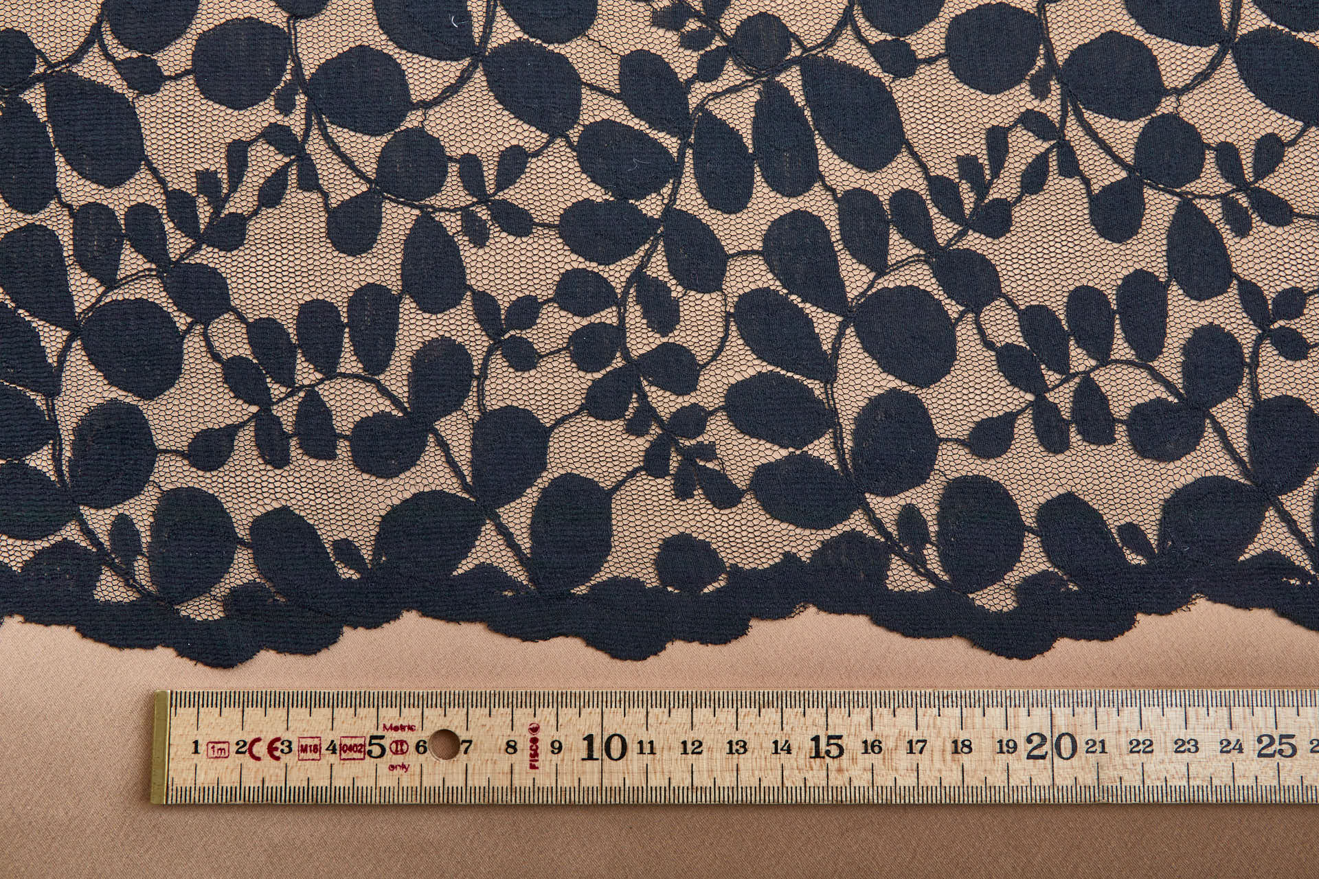 Leaf Pattern Lace - Black fabric, image 7 of 10